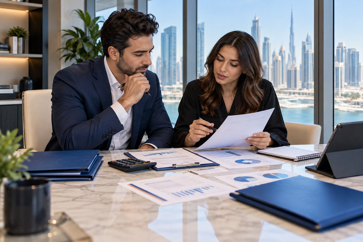 Illustrative image of professionals comparing a job offer and compensation details